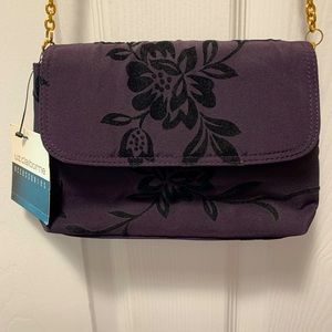 Liz Claiborne Over the Shoulder Purse, Purple, NWT, Reduced shipping